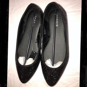 Black Sparkly Flats